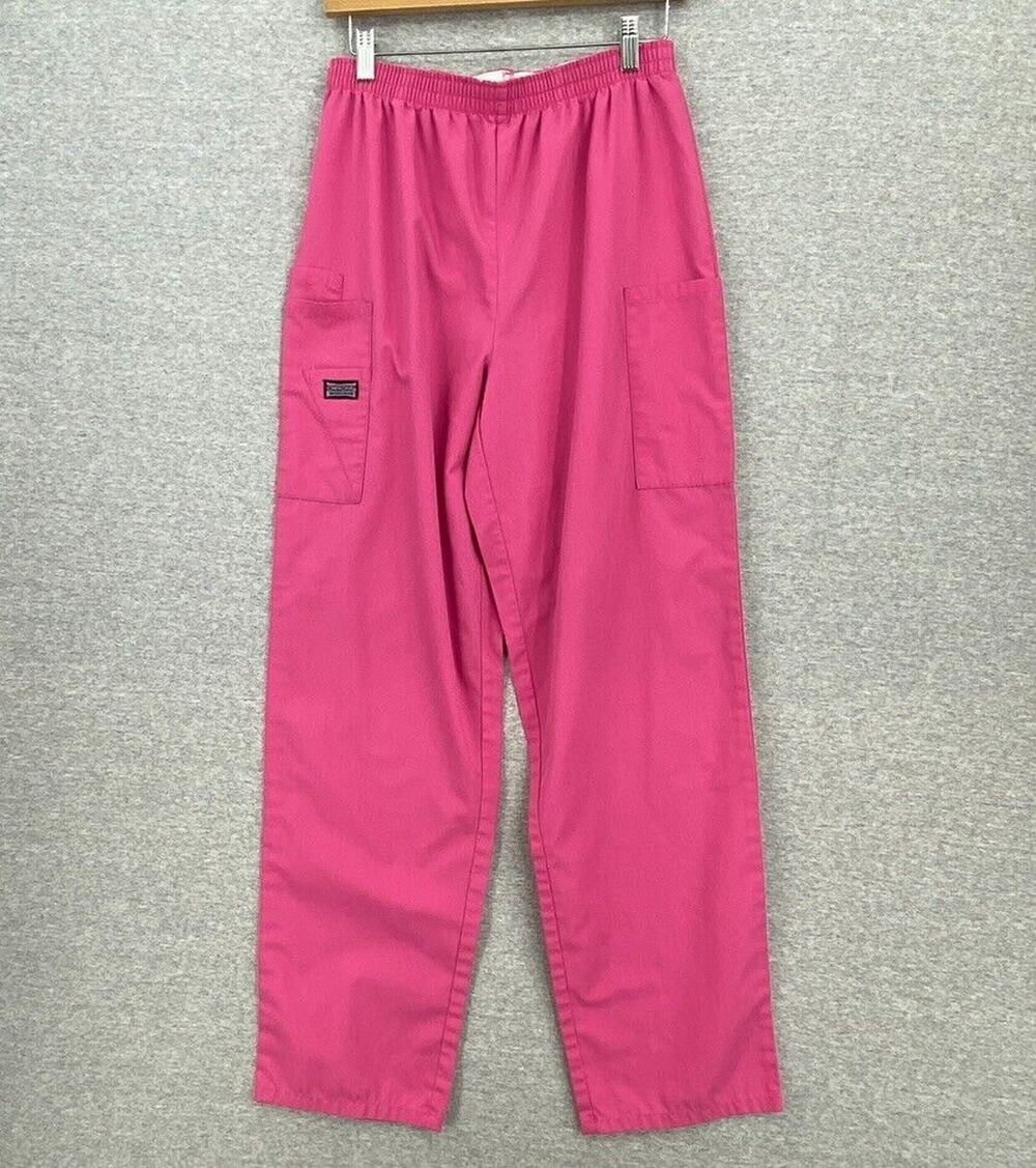 Cherokee Workwear Scrub Bottom Pants Womens Small Pink Nurse Vet Medical Uniform